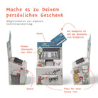 Individualisierungsmöglichkeiten der Geld-O-Mat City Geschenkbox, z. B. Personalisierung