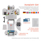 Bestandteile des Geld-O-Mat City Komplettsets mit allen enthaltenen Elementen