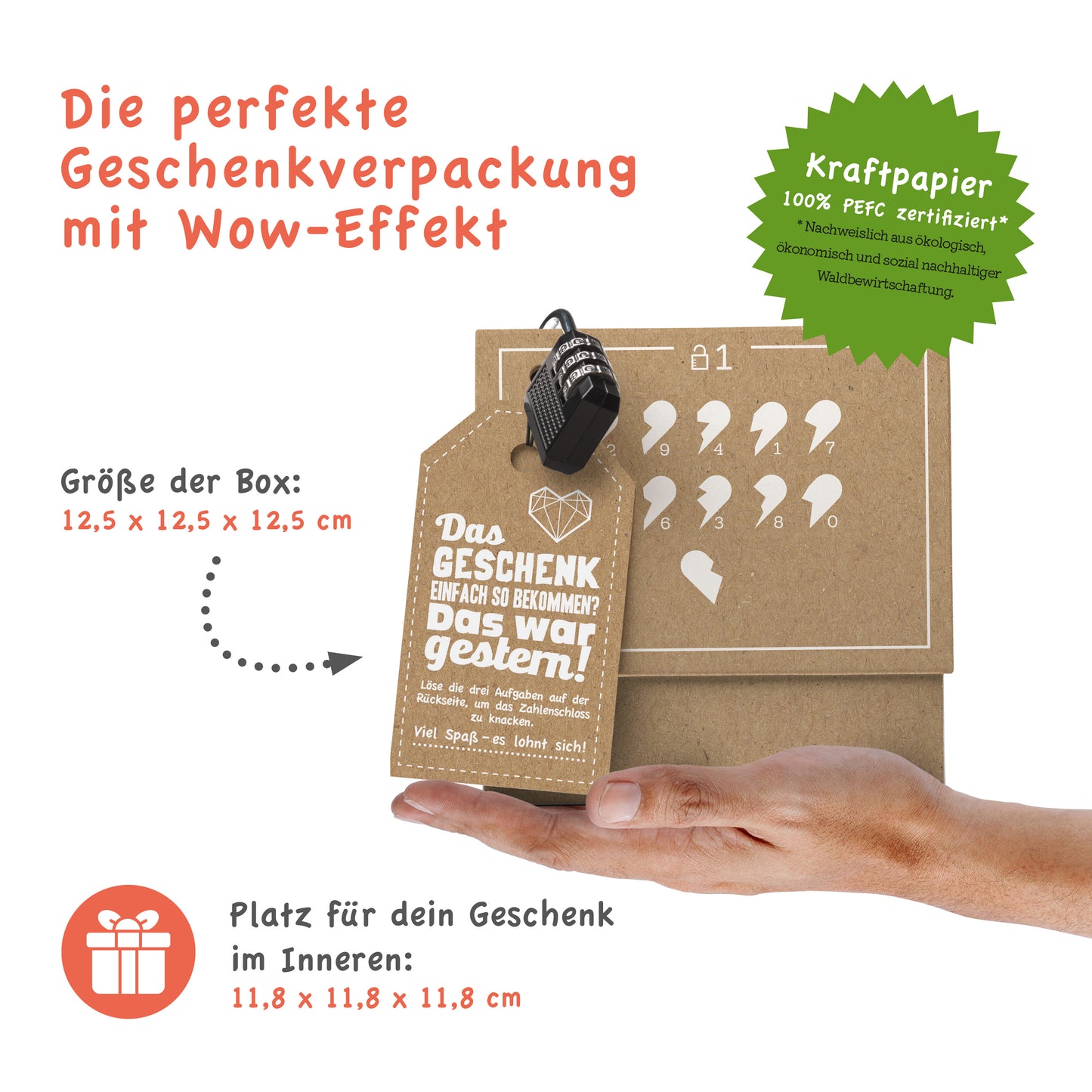 Rätselgeschenkbox Kraftpapier MAMA