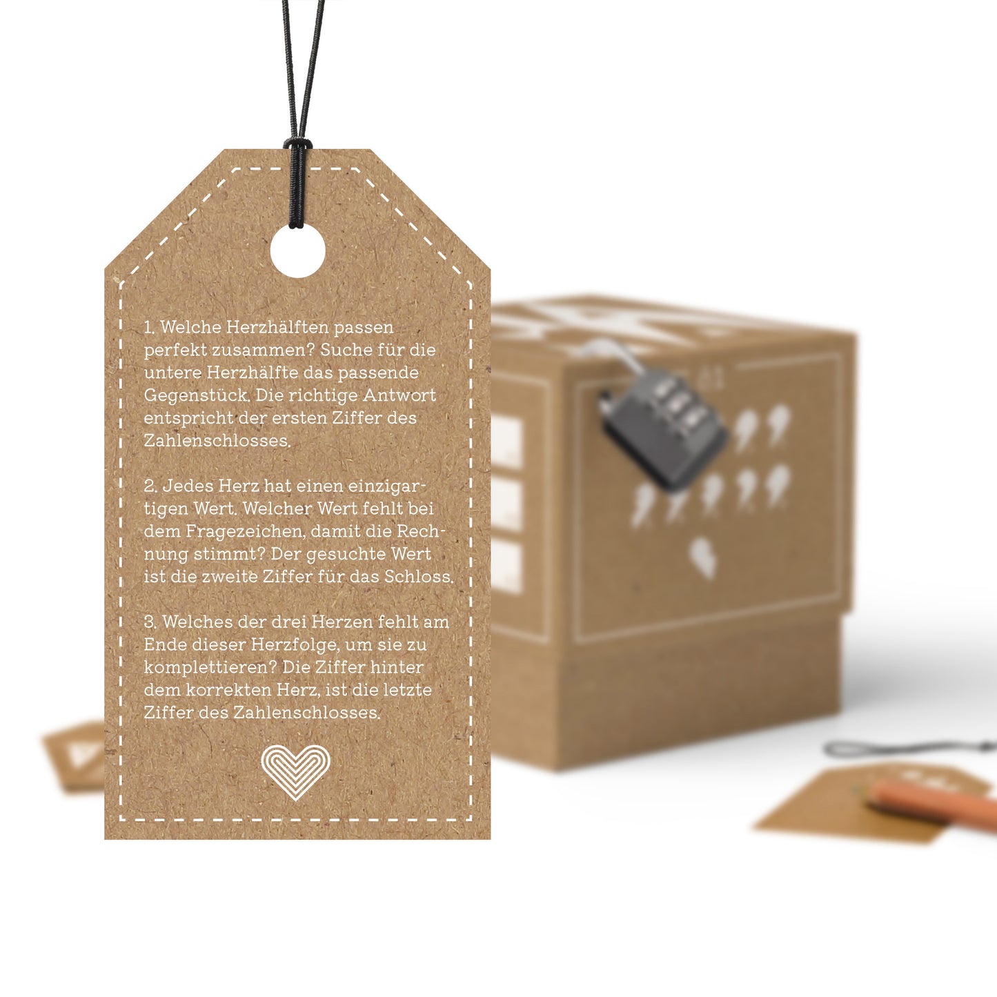 Rätselgeschenkbox Kraftpapier MAMA
