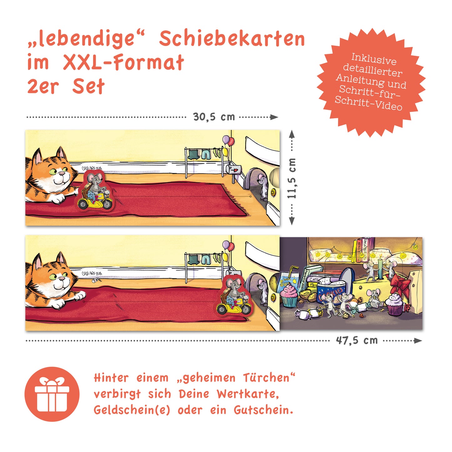 Schiebekarten Alle Anlässe, 2er Set