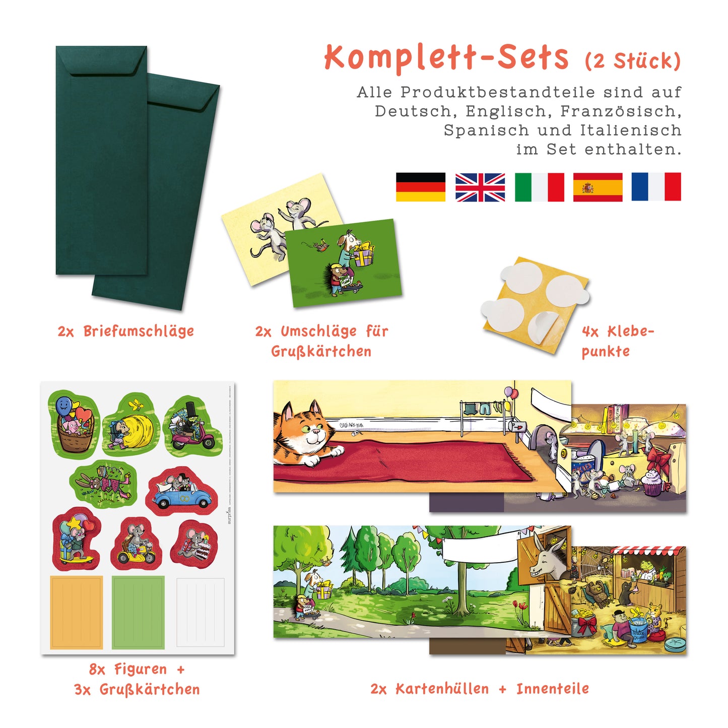 Schiebekarten Alle Anlässe, 2er Set
