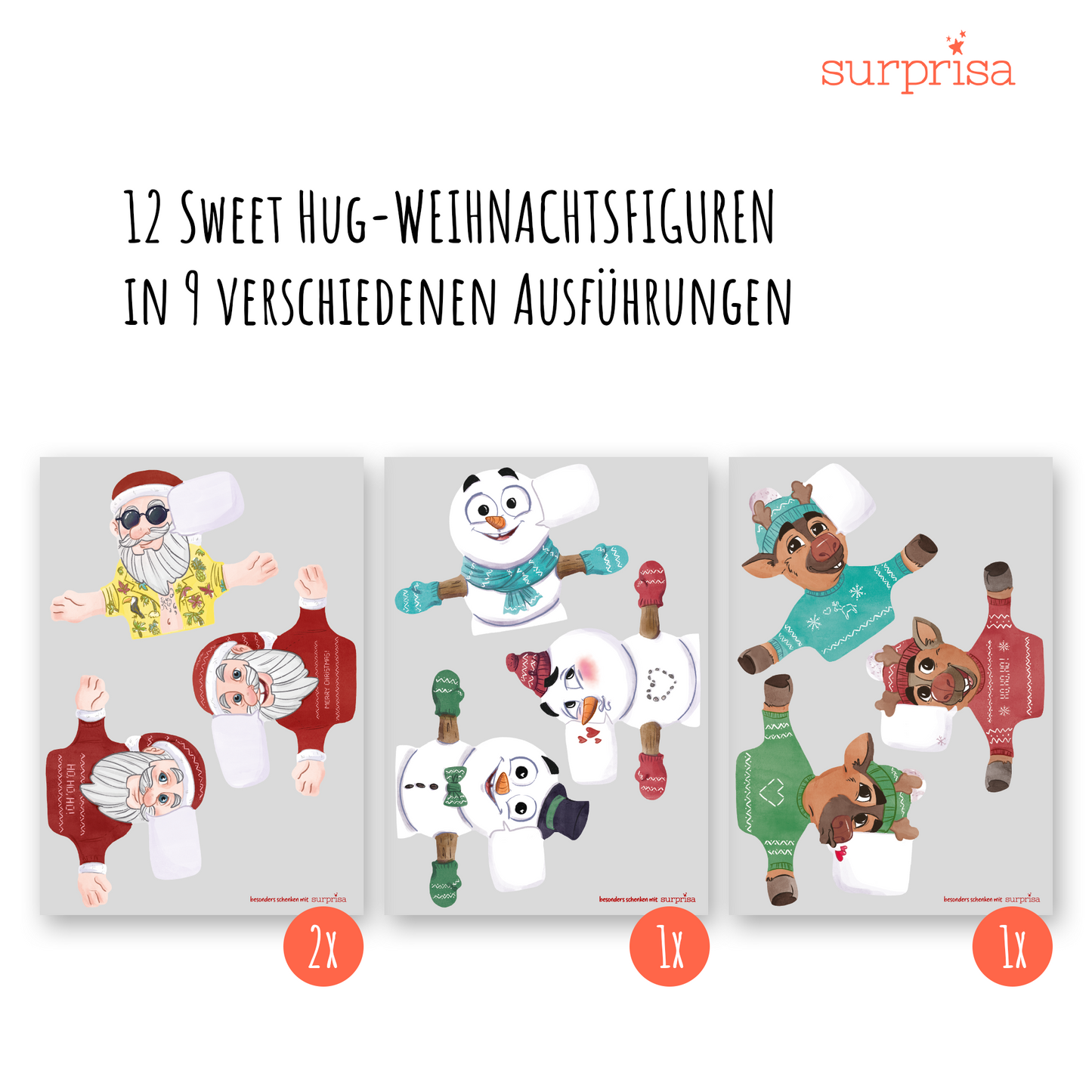 Sweet Hugs, Weihnachten 12er Set