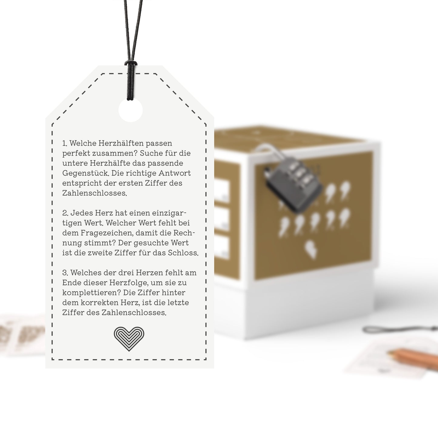 Geldgeschenk Hochzeit - SURPRISA Geschenkbox mit Goldfolie, Rätselbox für Geschenke und Gutscheine