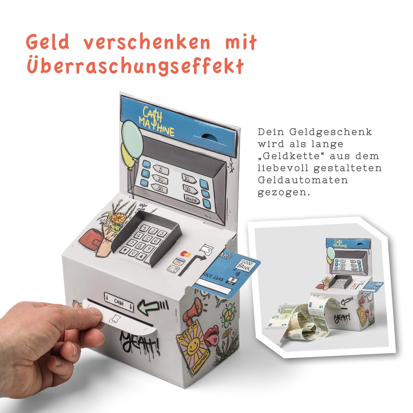 Geld-O-Mat "City", Kreative DIY Geldgeschenk Verpackung