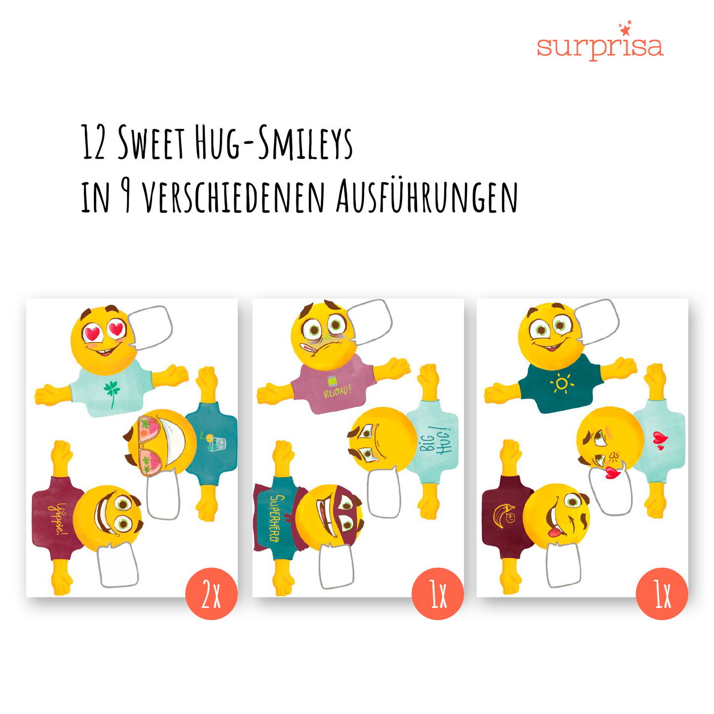 Sweet Hugs, Smileys 12er Set