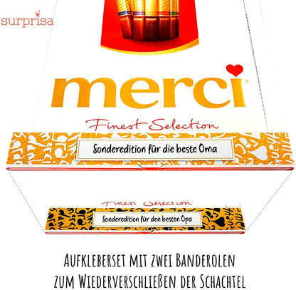 Merci-Aufkleber, Oma / Opa