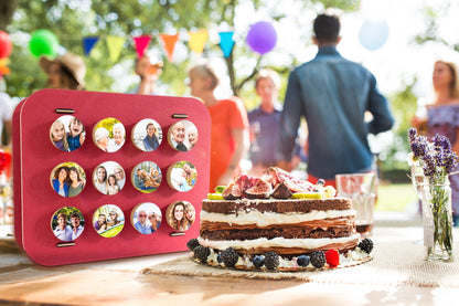 Geldgeschenk Hochzeit - SURPRISA Geschenk-Kalender - Kreative Geschenkverpackung für Frau, Freundin, Mama - 12 individuelle Geschenke - Rot