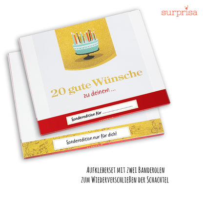 Merci-Aufkleber, Geburtstag