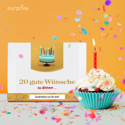 Merci-Aufkleber, Geburtstag