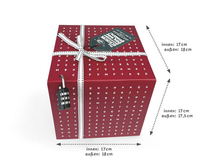 Worträtselbox, 17cm, rot